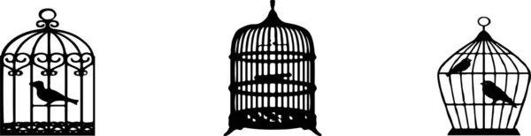 Icône Cage Oiseau Isolé Sur Fond — Image vectorielle