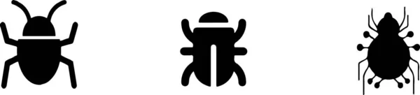 Icône Bug Sur Fond Blanc — Image vectorielle