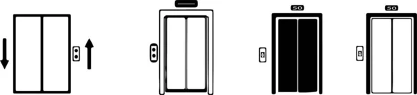 Elevator Vector Illustratie Geïsoleerd Achtergrond — Stockvector
