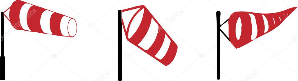 wind sock vector illustration isolated on background