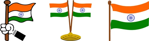 Bandera Nacional India Ilustración Vectorial — Vector de stock