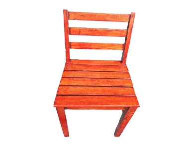 Beyaz arka plan üzerinde izole ahşap sandalye