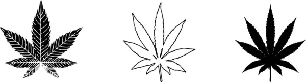 Icono Cannabis Aislado Fondo — Archivo Imágenes Vectoriales