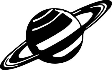 Arkaplanda Satürn simgesi izole edildi