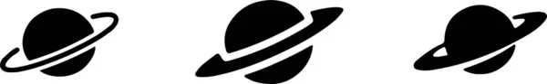 Icono Saturno Aislado Sobre Fondo — Vector de stock