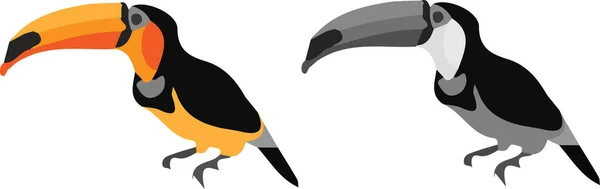 Neushoornvogel Pictogram Geïsoleerd Achtergrond — Stockvector