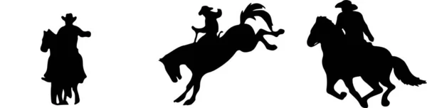 Cowboy Vector Illustration Background — Stock Vector