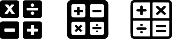 Icono Calculadora Aislado Fondo — Vector de stock