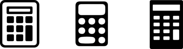 Calculator Pictogram Geïsoleerd Achtergrond — Stockvector