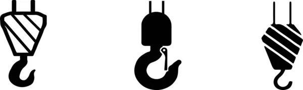 Kraanhaak Pictogram Geïsoleerd Achtergrond — Stockvector