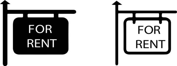 Pronájmu Ikona Izolované Pozadí — Stockový vektor