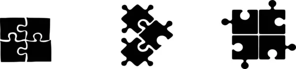 Jigsaw Vektor Illustration Auf Dem Hintergrund — Stockvektor