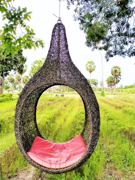 Siège Dans Jardin Pour Décorer — Photo