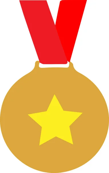 Icono Medalla Honor Sobre Fondo Blanco — Vector de stock