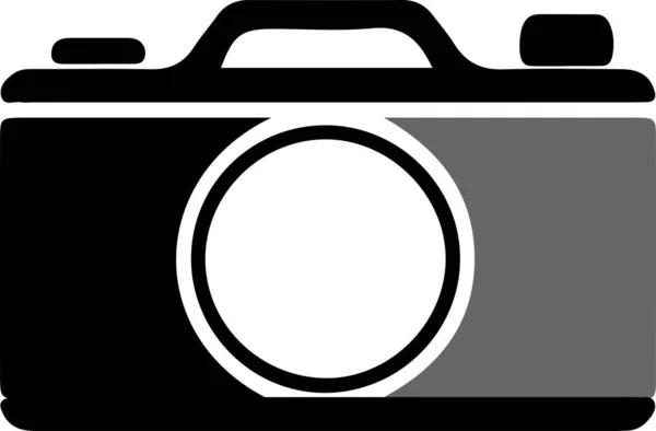 Camera Pictogram Geïsoleerd Witte Achtergrond — Stockvector