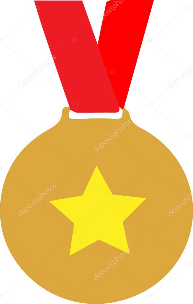 Medal of honor icon on white background