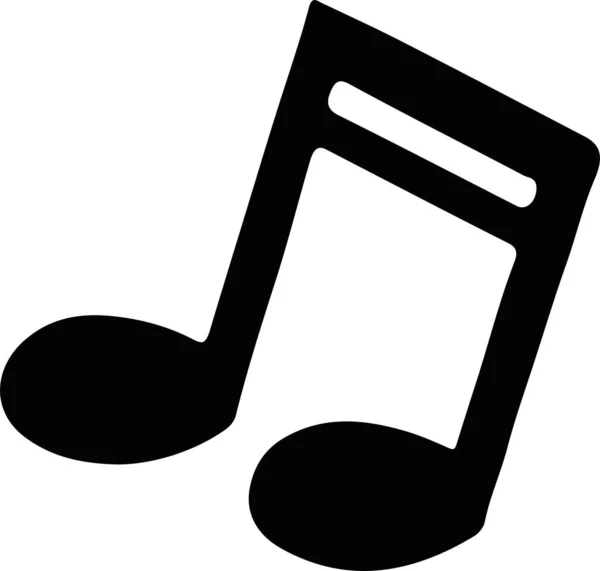 Ikona Muzyki Izolowana Tle — Wektor stockowy