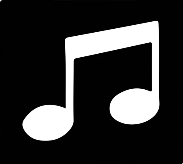 Ikona Muzyki Izolowana Tle — Wektor stockowy