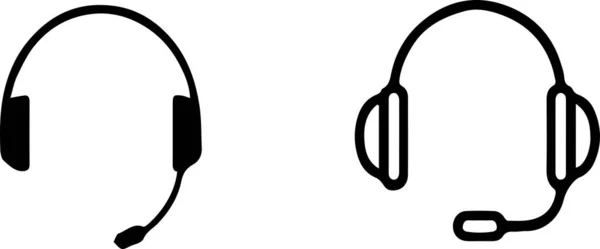 Ikona Zestawu Słuchawkowego Izolowana Tle — Wektor stockowy