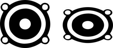 Beyaz arkaplanda hoparlör simgesi izole edildi