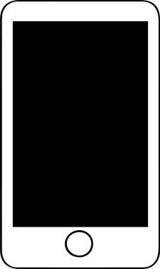 Beyaz arkaplanda akıllı telefon vektörü