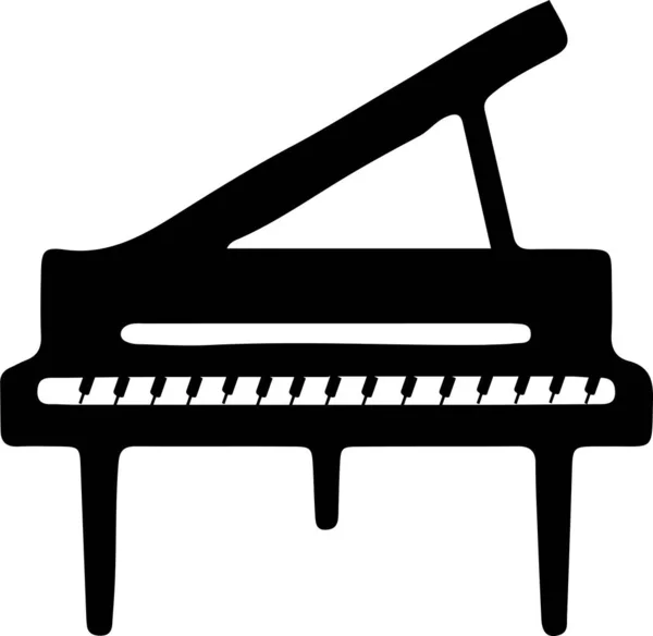 Icono Piano Aislado Sobre Fondo Blanco — Archivo Imágenes Vectoriales
