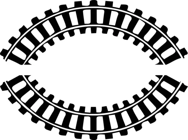 Іконка Залізниці Білому Тлі — стоковий вектор