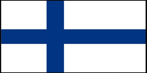 Finland Vlag Vector Illustratie Geïsoleerd Achtergrond — Stockvector
