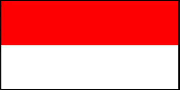 Indonesien Flagga Vektor Illustration Isolerad Bakgrunden — Stock vektor