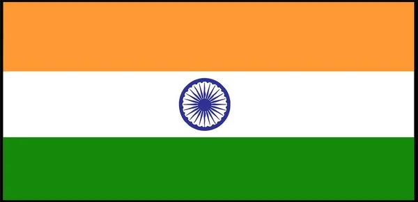 India Bandiera Vettoriale Illustrazione Isolato Sfondo — Vettoriale Stock