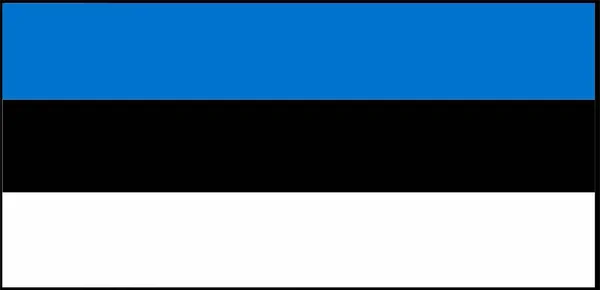 Estonia Bandera Vector Ilustración Aislado Fondo — Vector de stock