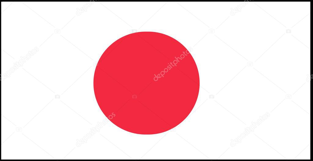 Japan flag vector illustration isolated on background