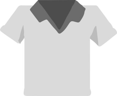 Gömlek simgesi beyaz arkaplanda izole edildi