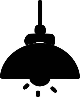 tavan lambası simgesi arkaplanda izole