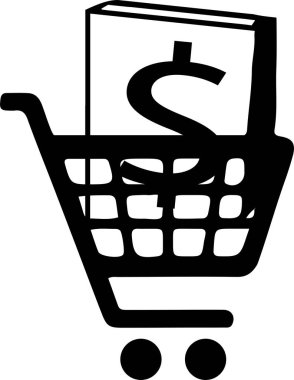 Beyaz arkaplanda alışveriş arabası simgesi izole edildi