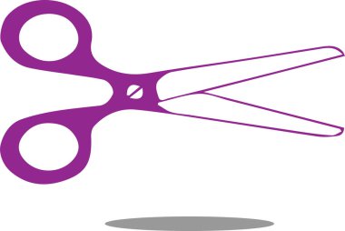 Beyaz arkaplanda izole edilmiş makas simgesi