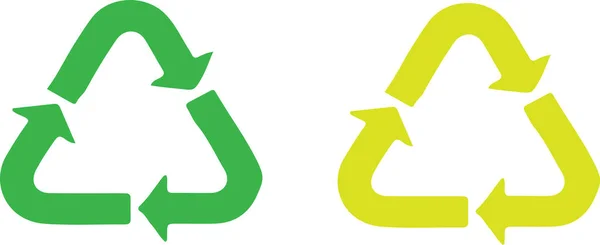 Recycling Symbol Isoliert Auf Weißem Hintergrund — Stockvektor