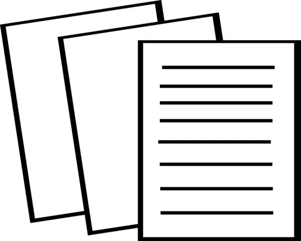 Εικονίδιο Χαρτιού Που Απομονώνεται Λευκό Φόντο — Διανυσματικό Αρχείο