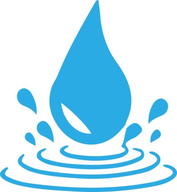 Beyaz arkaplanda su damlası simgesi izole edildi