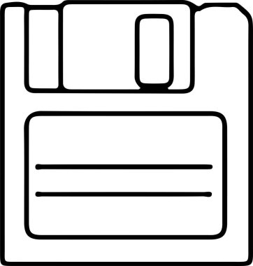 disket simgesi beyaz arkaplanda izole edildi