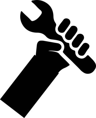 El tutma anahtarı simgesi beyaz arkaplanda izole edildi