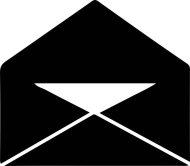 Zarf simgesi beyaz arkaplanda izole edildi