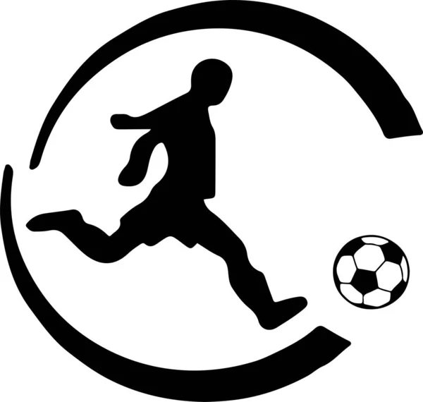 サッカーのベクトル図を背景に — ストックベクタ