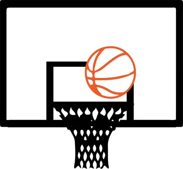 バスケットボールのベクトルイラストを背景に — ストックベクタ