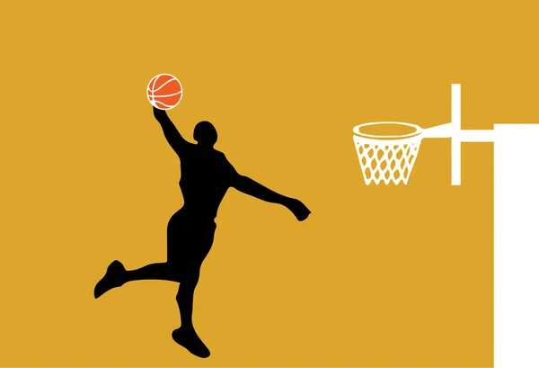 Basketbal Vector Illustratie Geïsoleerd Achtergrond — Stockvector