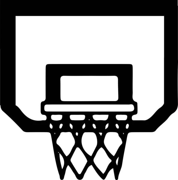 Basketbal Vector Illustratie Geïsoleerd Achtergrond — Stockvector