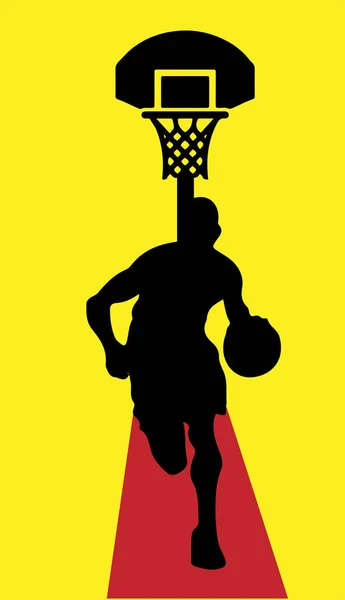 Basketbal Vector Illustratie Geïsoleerd Achtergrond — Stockvector