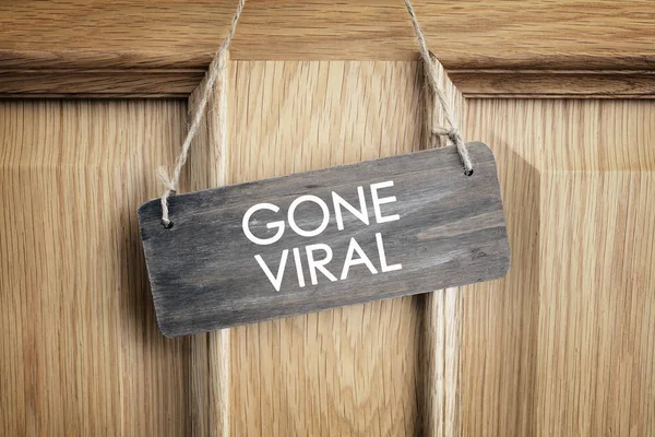 Gone Viral Sign Office Door Concept Internet Marketing Social Networking — Stock Photo, Image