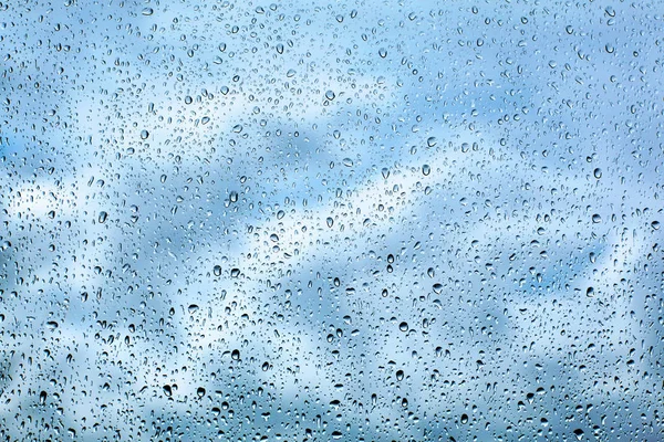 Regnvatten Droppar Glas — Stockfoto