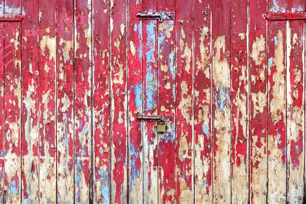古い木造のガレージのドアやゲートのテクスチャ背景 — ストック写真